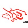 BMW 320 325 E36 1990-1996 Coolant hoses Red