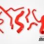 Volvo 740 780 960 Turbo 16V Coolant hoses Red