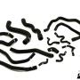 SAAB 9-3 2.8t V6 2006- Coolant hoses Black