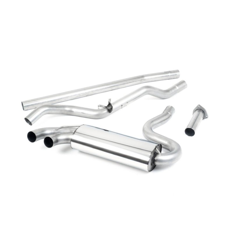 Audi Coupe UR quattro 10v Turbo 1981 1989 Downpipe-back Non-resonated (louder). Cerakote Black OEM-Style Tips. Requires 4 holes to be drilled into the boot floor to allow fitment of the new Milltek Sport exhaust hangers