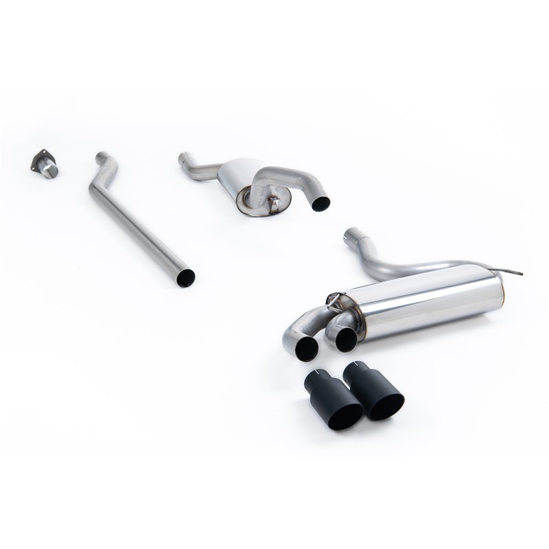 Audi Coupe UR Quattro 20V - Resonated Downpipe-Back Exhaust System - Cerakote Black