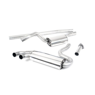 Audi Coupe UR quattro 10v Turbo 1981 1989 Downpipe-back Resonated (quieter). Titanium OEM-Style Tips. Requires 4 holes to be drilled into the boot floor to allow fitment of the new Milltek Sport exhaust hangers