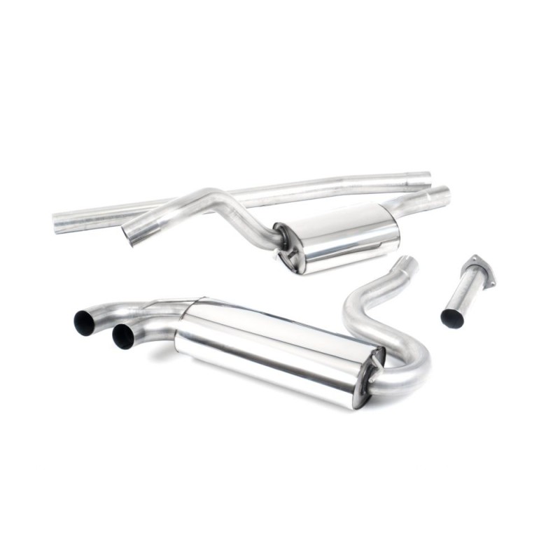 Audi Coupe UR quattro 10v Turbo 1981 1989 Downpipe-back Resonated (quieter). Titanium OEM-Style Tips. Requires 4 holes to be drilled into the boot floor to allow fitment of the new Milltek Sport exhaust hangers