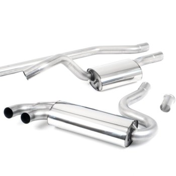 Audi Coupe UR quattro 20v Turbo 1989 1991 Downpipe-back Resonated (quieter). Titanium OEM-Style Tips. Requires 4 holes to be drilled into the boot floor to allow fitment of the new Milltek Sport exhaust hangers