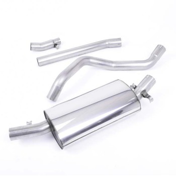 Volkswagen Golf Mk1 GTi 1976 1983 Downpipe-back Non-resonated (louder) for fitment to the OE downpipe