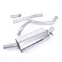 Volkswagen Golf Mk1 GTi 1976 1983 Downpipe-back Non-resonated (louder) for fitment to the OE downpipe