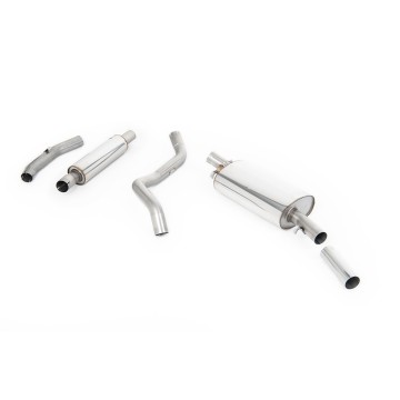 VW Golf GTI Mk1 - Resonated (Quieter) Manifold-Back Exhaust System with Polished Tip (For Aftermarket Manifold)