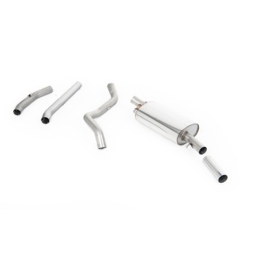 VW Golf GTI Mk1 - Non-Resonated (Louder) Manifold-Back Exhaust System with Polished Tip (For Aftermarket Manifold)