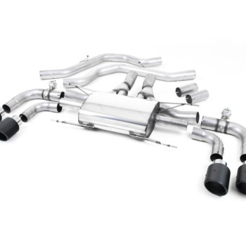 Alfa Romeo Giulia Quadrifoglio 2.9 V6 Bi-Turbo (Non OPF/GPF Models) 2017 2023 Front Pipe-back Valved with GT-100 Polished Trims