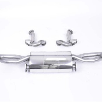 Audi R8 V8 4.2 FSI quattro 2007 2012 Cat-back Removes secondary catalysts - Non-resonated (louder). Uses OEM tailpipe trims