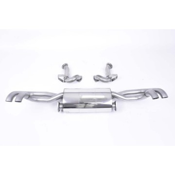 Audi R8 V8 4.2 FSI quattro 2007 2012 Cat-back Removes secondary catalysts - Non-resonated (louder). Uses OEM tailpipe trims