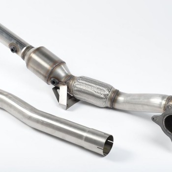 Audi TT Mk2 TTS quattro 2008 2014 Cast Downpipe with HJS High Flow Sports Cat Cast Downpipe with 200 Cell HJS High Flow Cat. For use with the 2.75 and requires a Stage 2 ECU remap.