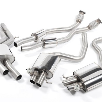 Audi RS5 B8 Coupé 2010 2015 Cat-back Resonated (quieter). Uses OE tailpipe trims