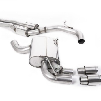 Audi RS3 Sportback S tronic (8P) 2011 2012 Cat-back Polished Tips. Includes Active Exhaust Valve.