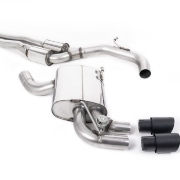 Audi RS3 Sportback S tronic (8P) 2011 2012 Cat-back Cerakote Black Tips. Includes Active Exhaust Valve.