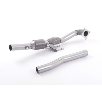 Volkswagen Beetle 2.0 TSI (A5 Chassis) 2011 2015 Large Bore Downpipe and Hi-Flow Sports Cat Must be fitted with the Milltek Sport cat-back system and requires a Stage 2 ECU remap - Only for vehicles with 4 bolt turbo flange