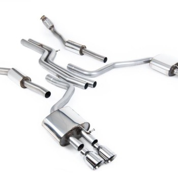 Audi S6 4.0 TFSI C7 quattro 2012 2018 Cat-back Non-resonated (louder) - Recommended with Valve Delete Modules SSXAU405 to prevent ECU fault codes