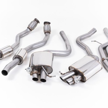 Audi RS5 B8 Coupé 2010 2015 Cat-back Non-resonated (louder). Uses OE tailpipe trims