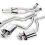 Audi RS4 B8 4.2 FSI quattro Avant 2012 2015 Cat-back Non-resonated (louder). Uses OE tailpipe trims