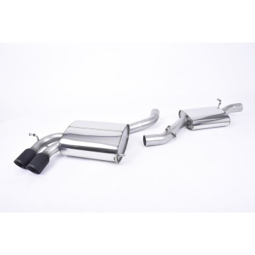 Audi S3 2.0 T quattro 3-Door 8P 2006 2012 Cat-back Resonated (quieter). Ceramic Black Tips