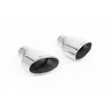 Audi S5 B8 (S tonic) - Resonated (Quieter) Cat-Back Exhaust System with Dual Polished Oval Tips - Oval (Jet) - Polished
