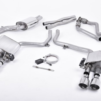 Audi S4 3.0 Supercharged V6 B8.5 2012 2016 Cat-back ValveSonic Electronic Valved System. Polished Tips