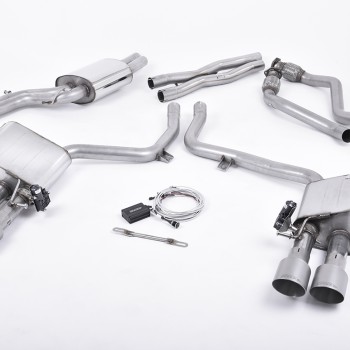 Audi S4 3.0 Supercharged V6 B8.5 2012 2016 Cat-back ValveSonic Electronic Valved System. Titanium Tips