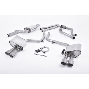 Audi S4 3.0 Supercharged V6 B8.5 2012 2016 Cat-back ValveSonic Electronic Valved System. Titanium Tips