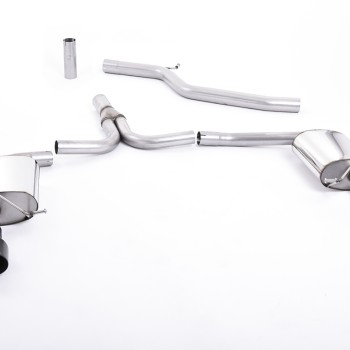 Audi A4 3.0 TDi B8 quattro Saloon and Avant 2008 2011 Cat-back Dual-outlet. Cerakote Black Tip.