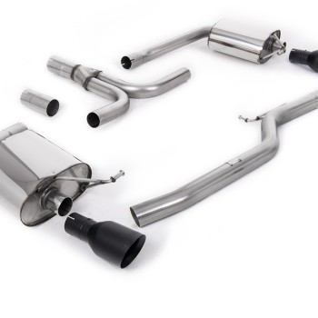 Audi A5 Cabriolet 3.0 TDi (DPF) quattro 2009 2023 Cat-back Dual-outlet. Cerakote Black Tips