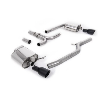 Audi A5 Cabriolet 3.0 TDi (DPF) quattro 2009 2023 Cat-back Dual-outlet. Cerakote Black Tips