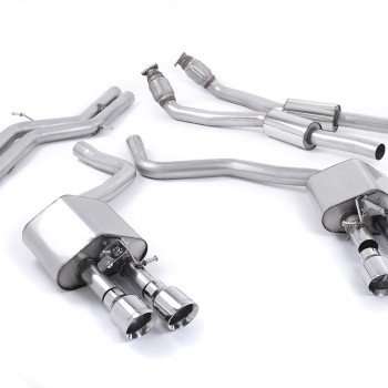 Audi S6 4.0 TFSI C7 quattro 2012 2018 Cat-back Non-resonated (louder) with Polished tips. Some 2016 and later models have an updated valve location on one rear silencer meaning the wiring loom needs extending to accommodate.