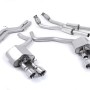 Audi S6 4.0 TFSI C7 quattro 2012 2018 Cat-back Non-resonated (louder) with Polished tips. Some 2016 and later models have an updated valve location on one rear silencer meaning the wiring loom needs extending to accommodate.