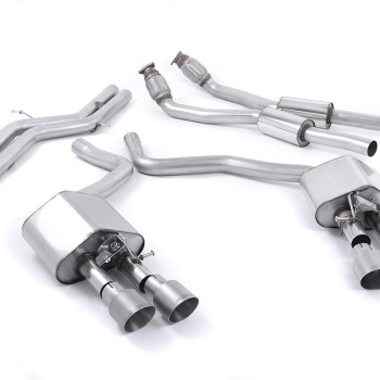 Audi S6 4.0 TFSI C7 quattro 2012 2018 Cat-back Non-resonated (louder) with Titanium tips. Some 2016 and later models have an updated valve location on one rear silencer meaning the wiring loom needs extending to accommodate.