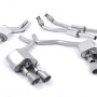 Audi S6 4.0 TFSI C7 quattro 2012 2018 Cat-back Resonated (quieter) with Titanium tips. Some 2016 and later models have an updated valve location on one rear silencer meaning the wiring loom needs extending to accommodate.