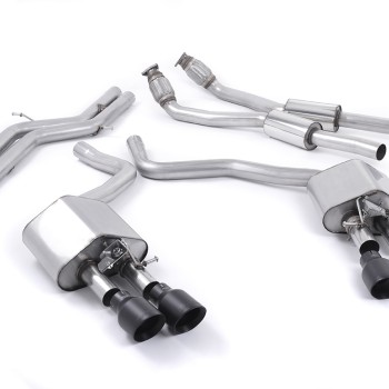 Audi S6 4.0 TFSI C7 quattro 2012 2018 Cat-back Non-resonated (louder) with Cerakote Black tips. Some 2016 and later models have an updated valve location on one rear silencer meaning the wiring loom needs extending to accommodate.