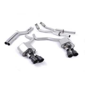 Audi S6 4.0 TFSI C7 quattro 2012 2018 Cat-back Non-resonated (louder) with Cerakote Black tips. Some 2016 and later models have an updated valve location on one rear silencer meaning the wiring loom needs extending to accommodate.