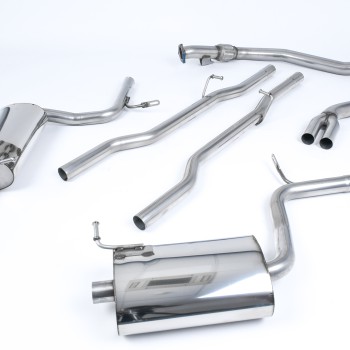 Audi A4 2.0 TFSI B7 quattro and DTM 2005 2008 Cat-back Non-resonated (louder) with 100mm GT100 Tailpipes. Manual models only