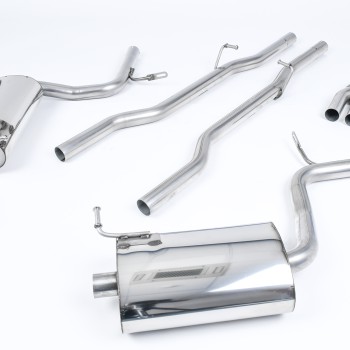 Audi A4 2.0 TFSI B7 quattro and DTM 2005 2008 Cat-back Non-resonated (louder) with 100mm GT100 Tailpipes. Tiptronic models only