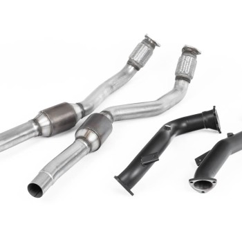 Audi RS6 C7 4.0 TFSI biturbo quattro inc Performance Edition 2013 2018 Large Bore Downpipes and Hi-Flow Sports Cats Larger-bore 76mm Downpipes with 100-cell hi-flow sports catalysts for highly tuned cars. Downpipes feature ultra-durable semi-gloss bla