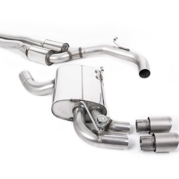 Audi RS3 Sportback S tronic (8P) 2011 2012 Cat-back Titanium Tips. Includes Active Exhaust Valve.
