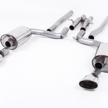 Audi RS6 C6 5.0 V10 biturbo quattro 2008 2010 Cat-back Non Resonated (Louder) Dual-Oval