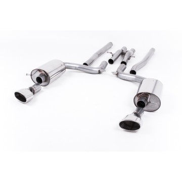Audi RS6 C6 5.0 V10 biturbo quattro 2008 2010 Cat-back Non Resonated (Louder) Dual-Oval