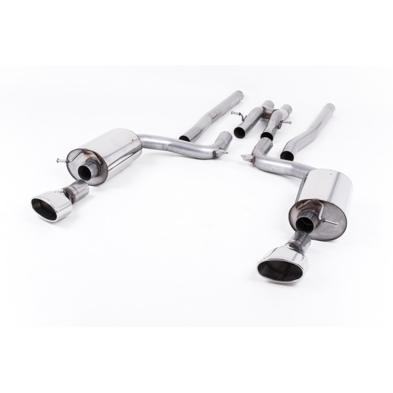 Audi RS6 C6 5.0 V10 biturbo quattro 2008 2010 Cat-back Non Resonated (Louder) Dual-Oval