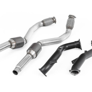 Audi RS6 C7 4.0 TFSI biturbo quattro inc Performance Edition 2013 2018 Large Bore Downpipes and Hi-Flow Sports Cats Larger-bore 76mm Downpipes with 100-cell hi-flow sports catalysts for highly tuned cars. Downpipes feature ultra-durable semi-gloss bla