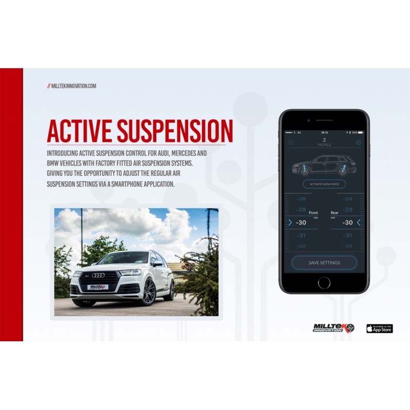 Audi Q7 3.0TDI (218 & 272PS) 4M 2016 2023 Active Suspension Control for vehicles with Adaptive Air Suspension Only