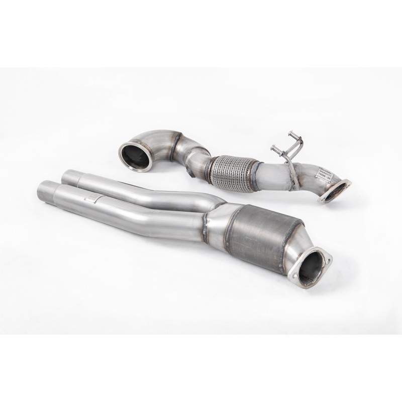 Audi RS3 Saloon / Sedan 400PS (8V MQB) - Non-OPF/GPF Models 2017 2023 Large Bore Downpipe and Hi-Flow Sports Cat Fits both OE and Milltek Sport Cat Back Systems