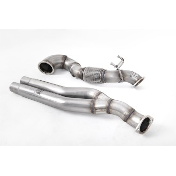 Audi RS3 Saloon / Sedan 400PS (8V MQB) - Non-OPF/GPF Models 2017 2023 Large-bore Downpipe and De-cat Fits both OE and Milltek Sport Cat Back Systems - NOTE to Customers - Due to Design of Turbo Waste Gate fitting a decat can cause metallic rattle to b