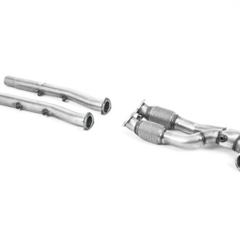 Audi RS3 Saloon / Sedan 400PS (8V MQB) - OPF/GPF Models 2019 2023 Large-bore Downpipe and De-cat V2 Downpipe with Decat & OPF/GPF Bypass - Fits both OE and Milltek Sport Cat Back Systems - NOTE to Customers - Due to Design of Turbo Waste Gate fitt