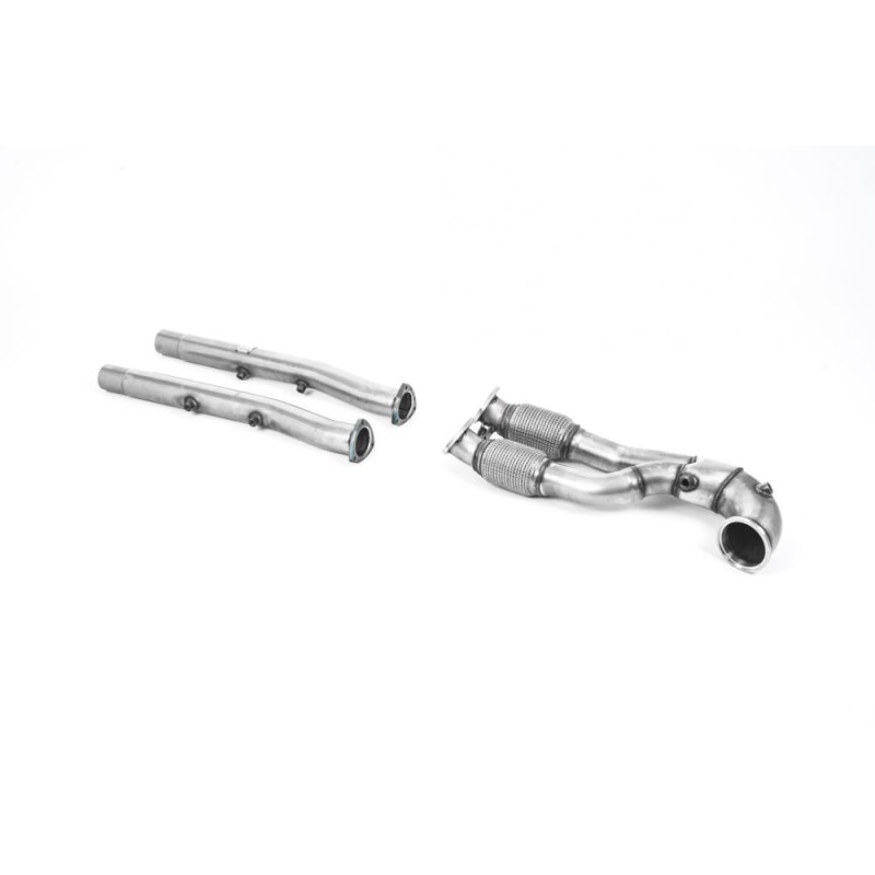 Audi RS3 Saloon / Sedan 400PS (8V MQB) - OPF/GPF Models 2019 2023 Large-bore Downpipe and De-cat V2 Downpipe with Decat & OPF/GPF Bypass - Fits both OE and Milltek Sport Cat Back Systems - NOTE to Customers - Due to Design of Turbo Waste Gate fitt